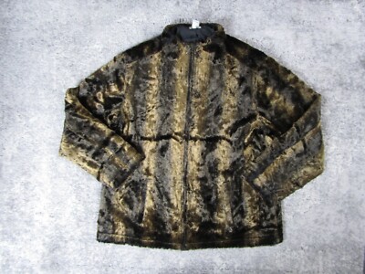 Chicos Jacket Womens 3 Brown Faux Fur Jacket Top Fashion Casual Outerwear Winter