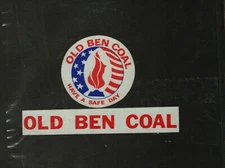 2 OLD BEN COAL CO. FROM EARLY 80'S COAL MINING STICKERS # 62