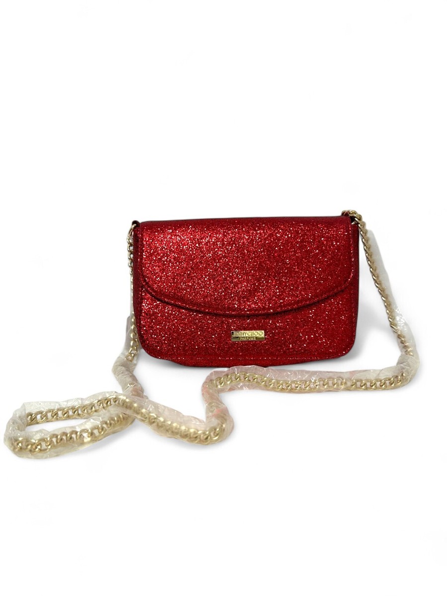 Jimmy Choo Glitter Red Clutch Bag | eBay
