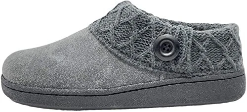 Clarks Mujer Zapatilla Gamuza Cuero Tejido Cuello Zueco Zapatillas - Felpa Imitación Foto 2 de 4