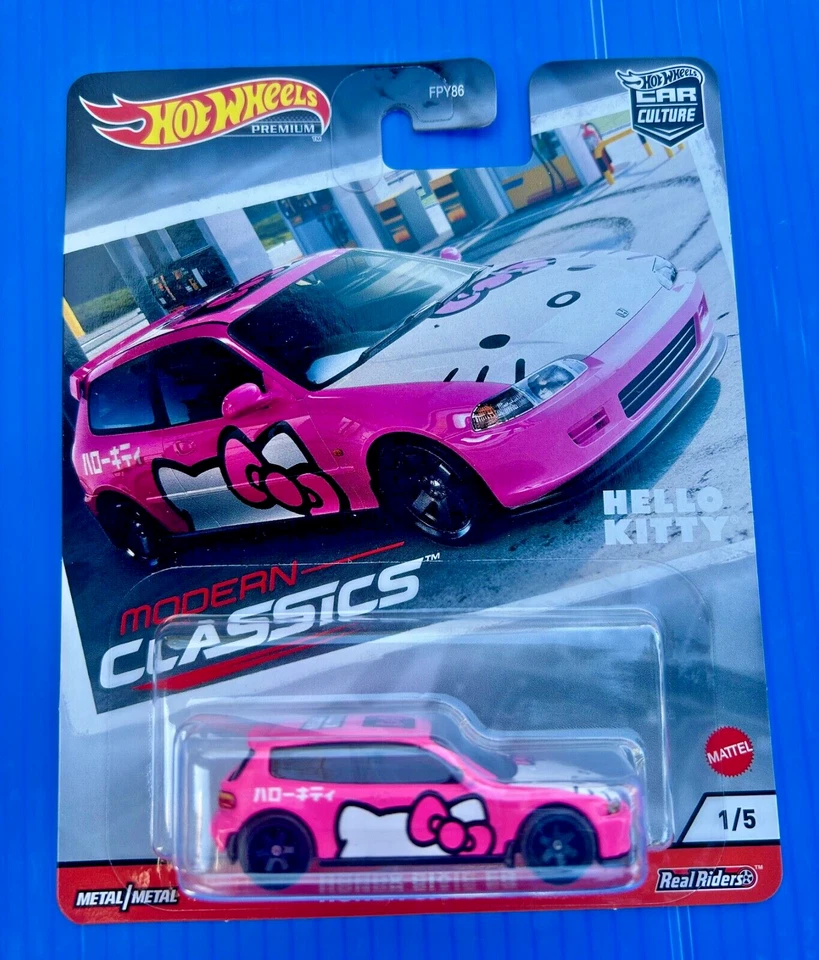 Hot Wheels Modern Classics 1/5 FPY86 Honda Civic EG Hello Kitty - Pink - Image 2 of 4