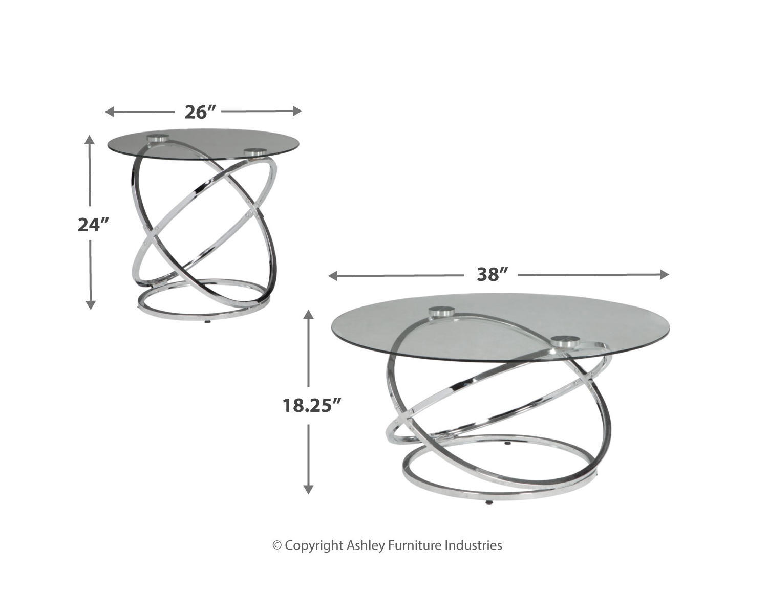 Ashley Furniture T27013 Signature Design Hollynyx Table Set of 3
