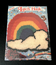 Vintage 1980 RAINBOW Cloud Latch Hook Kit McNeill Beginner 12x12 7206 - SEALED
