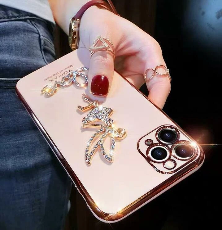 Funda para iPhone 16 15 14 13 12 Pro Max 11 Brillante Brillo Chapado en Diamante Foto 4 de 4