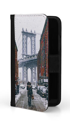 Sunny-Case Klapphülle Flip Case Etui für Xiaomi Redmi 14T Brooklyn Brigde Schn