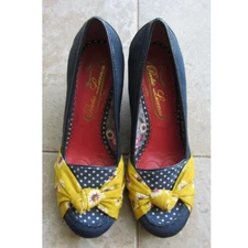 Poetic License "Bow Tied" Size 6 Jute Wedge Heels EUC