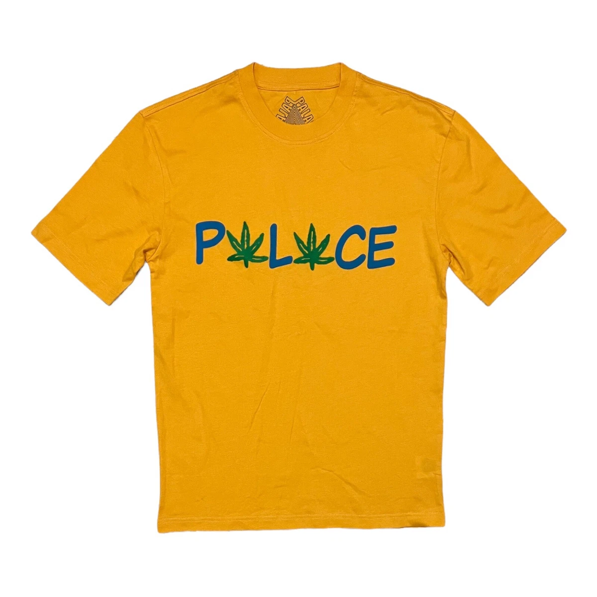 Palace Pwlwce Weed Cannabis Tee Shirt Yellow Men s Size S eBay
