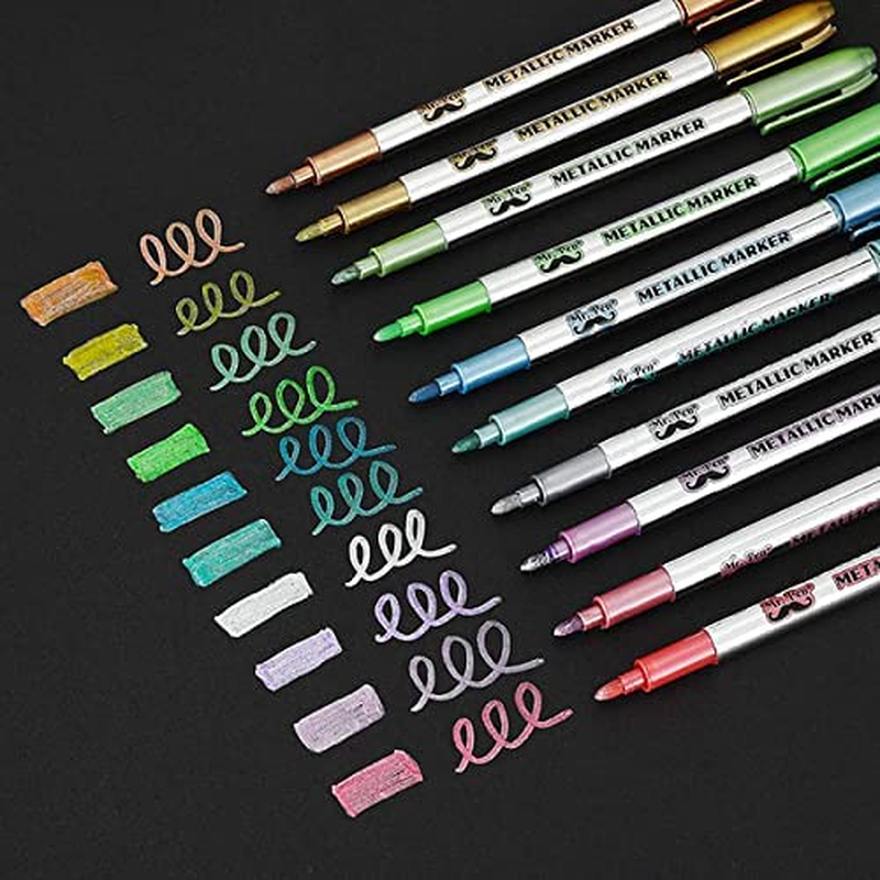 Paint Pen Gold Silver Metallic Permanent Acrylic Markers Set for Fabric
