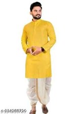 Indian Traditional Men's trending Cotton Kurta Pajama Set