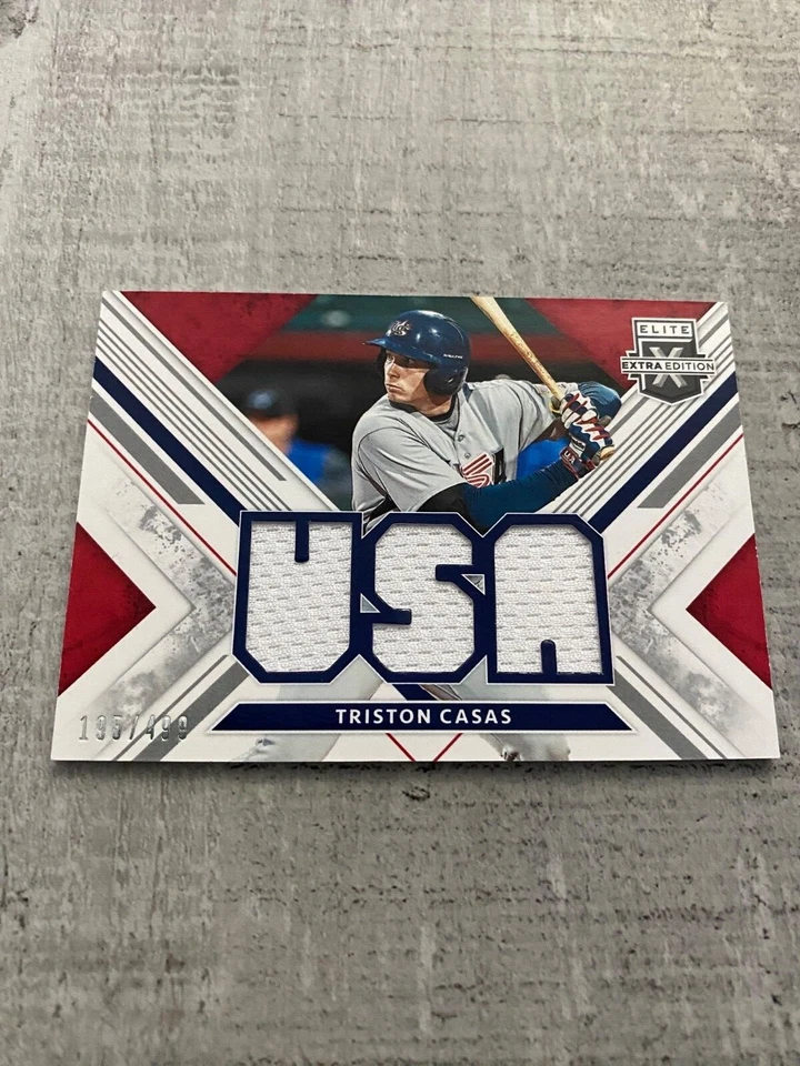 2019 Triston Casas Elite Extra Edition USA Team Materials 195/499 Patch Red Sox - Image 3 of 4