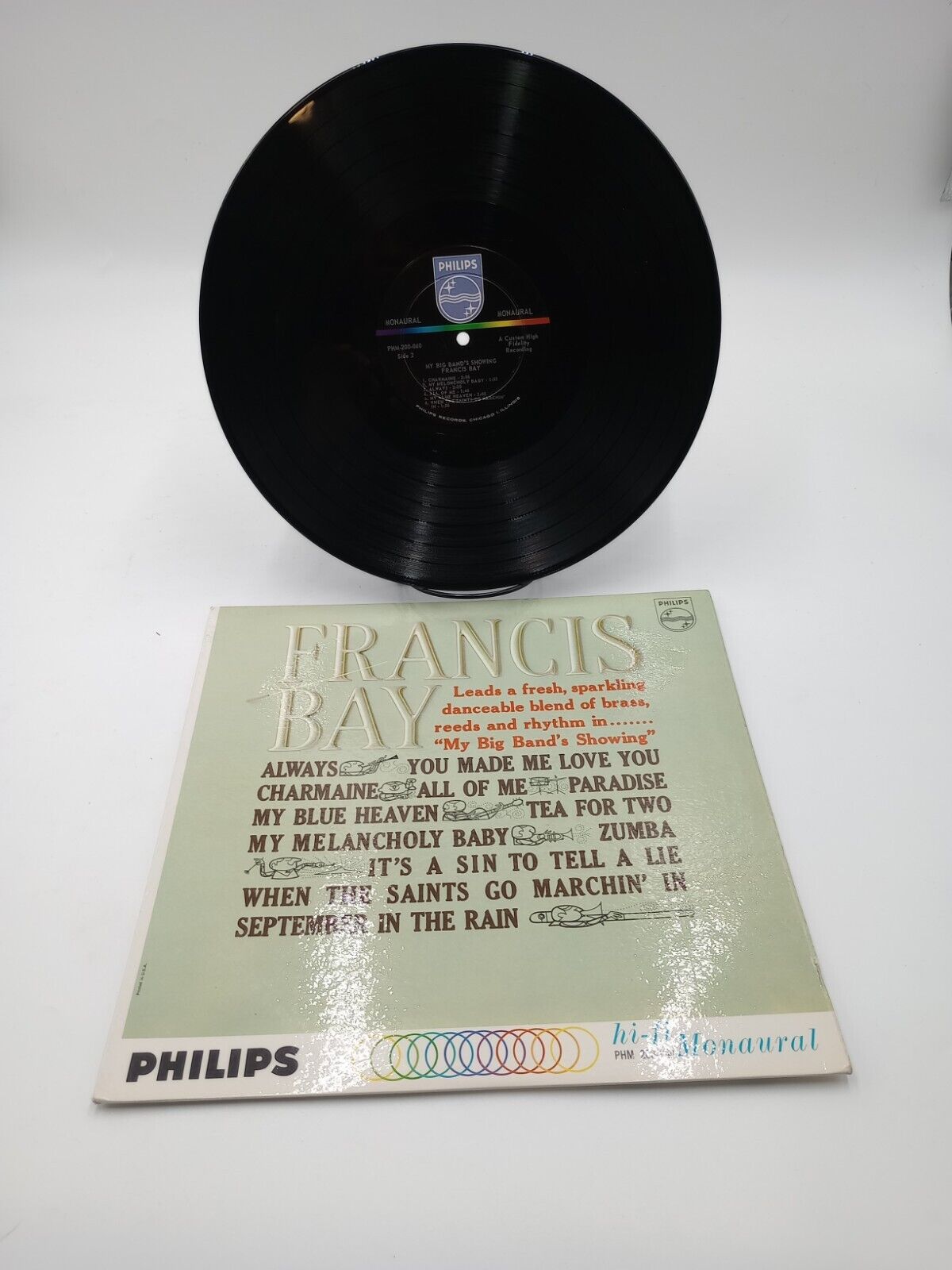 BOXDG38 Francis Bay - My Big Band's Showing LP, Mono Philips PHM 200-040 US