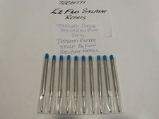 10 TERZETTI EzFlo Blue Ballpoint refills- fit RETRO 51 pens