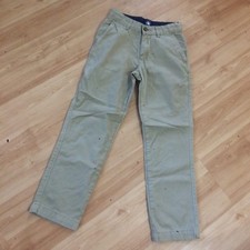 Boys Khaki Pants sz: 10S adjustable waist - zip fly - uniform pants - EUC - JK