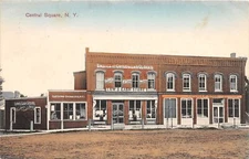 J48/ Central Square New York Postcard c1910 Low's Cash Store Coville Bros. 32