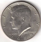 1985-D Denver Circulated Copper-Nickel Clad Copper Strike Half Dollar Coin!