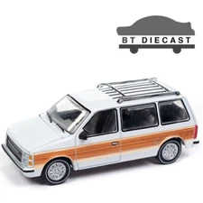 AUTOWORLD 1985 DODGE CARAVAN VAN 1/64 DIECAST MODEL WHITE AWSP167 A