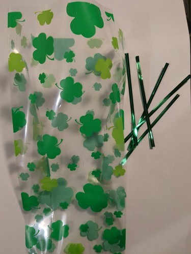 St. Patrick's Day cello bags with twist ties pack of 8 free shipping - Picture 5 of 13