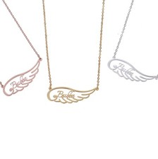 Pendantify Custom Wing Name Necklace Name with Angel Wing Angel Wing Necklace