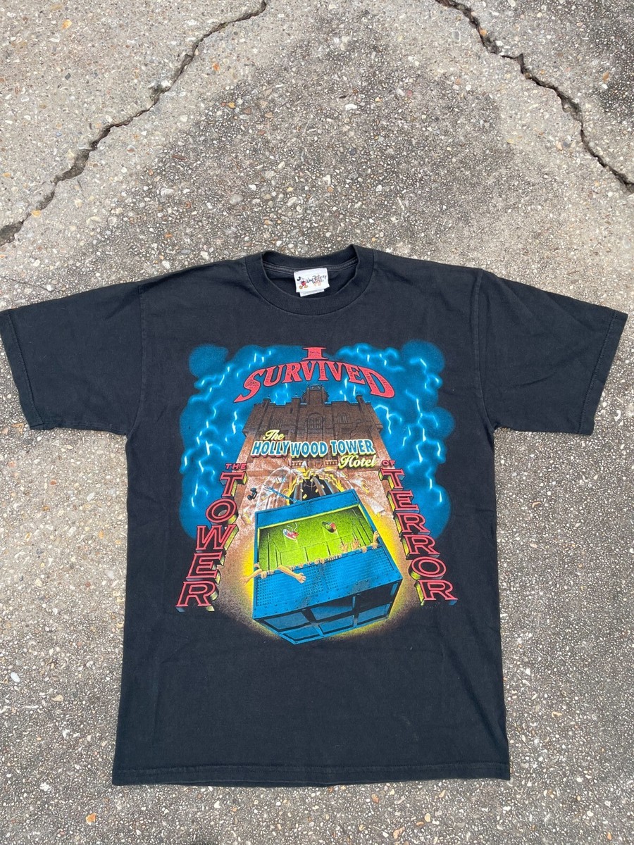 Vintage 90s DISNEY I Survived The Tower of Terror Hollywood Hotel