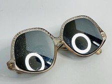 Vintage 60's Rhinestone Embedded Oversized Hollywood Glam FRAMES ONLY Eyeglasses