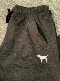 Victoria's Secret Pink Tropical Floral Boyfriend Pants Charcoal Gray Neon S Rare