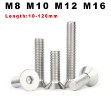 M8 M10 M12 M16 Countersunk Bolt CSK Allen Key Socket Screws A2 Stainless Steel