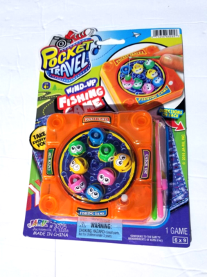 Ja-Ru Pocket Travel Wind Up Fishing Game Magnetic Family Fun Toy Boy Girl  NEW