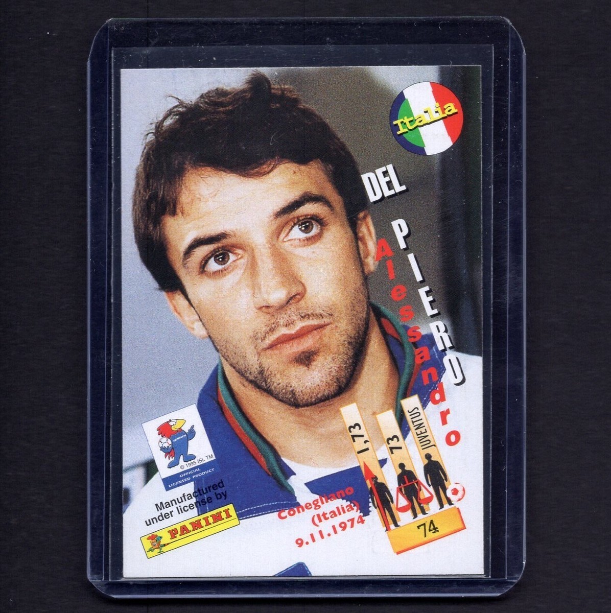 ALESSANDRO DEL PIERO 1998 Panini World Cup Rookie RC Soccer Card