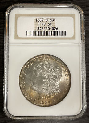 1884 O Morgan Silver $1 NGC MS 64 Old Holder BX3-25 | eBay