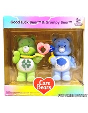 Care Bears Flocked Figures Pack Of 2 Good Luck Bear and Grumpy Bear Collectible