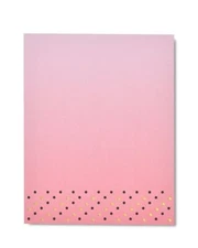 Pink Ombre & Gold Foil Polka Dot Note Cards 10 count