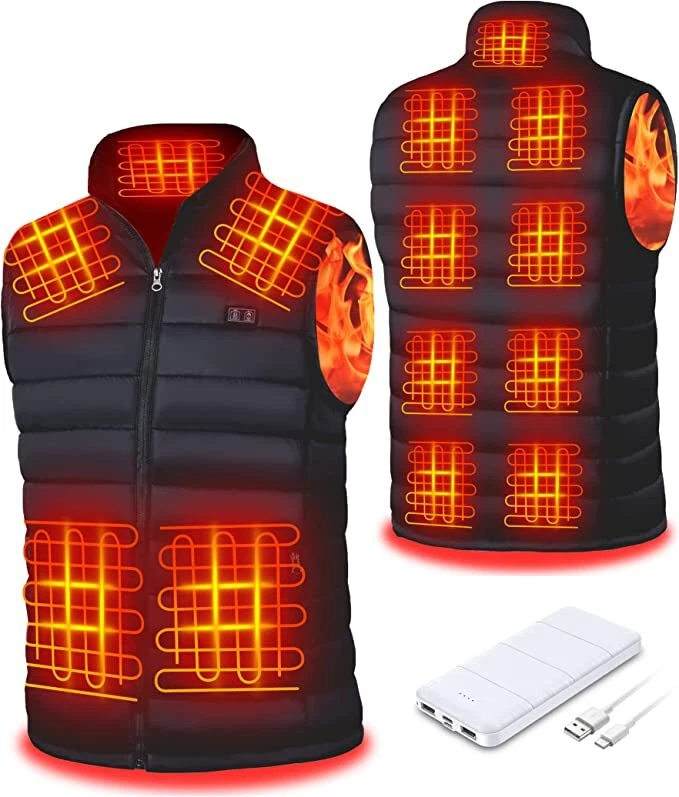 Heated Vest Unisex Warming Heating Clothes with 3 Heating Levels 13 Heating Zone