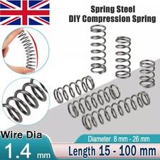 1-20x Compression Spring Steel 1.4mm Wire Dia Small Pressure Coil Spring UK