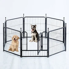 Dog Playpen Puppy Fence Indoor Outdoor Portable Fence US stock (24 IN  8 Panels)