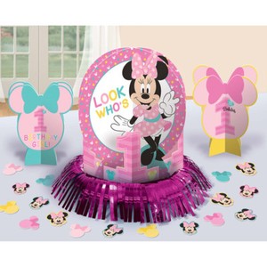 1st Minnie Mouse Table Decorating Kit 23 Piece Centerpiece Party
