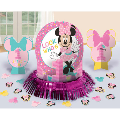 1st Minnie Mouse Table Decorating Kit 23 Piece Centerpiece Party