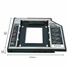9.5mm SATA 2nd HDD SSD Hard Drive Caddy for Universal Laptop CD DVD-ROM ODD