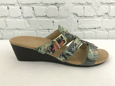 multicolor snake print sandals