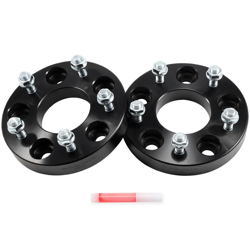 2Pcs 1" or 25mm 5x4.75 Wheel Spacers 7/16"x20 For Chevrolet Chevelle 1964-1972 - Image 2 of 4