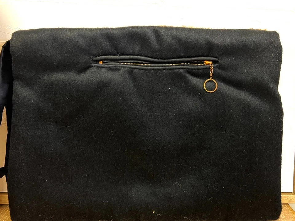 Vintage 30er 40er Jahre Fell Hand Muff Handtasche passende Mütze kein Kaninchen groß - Bild 3 von 4