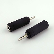 10pcs 3.5mm 1/8" Male Plug to 6.36mm 1/4" Female Stereo Audio Adapter Converter