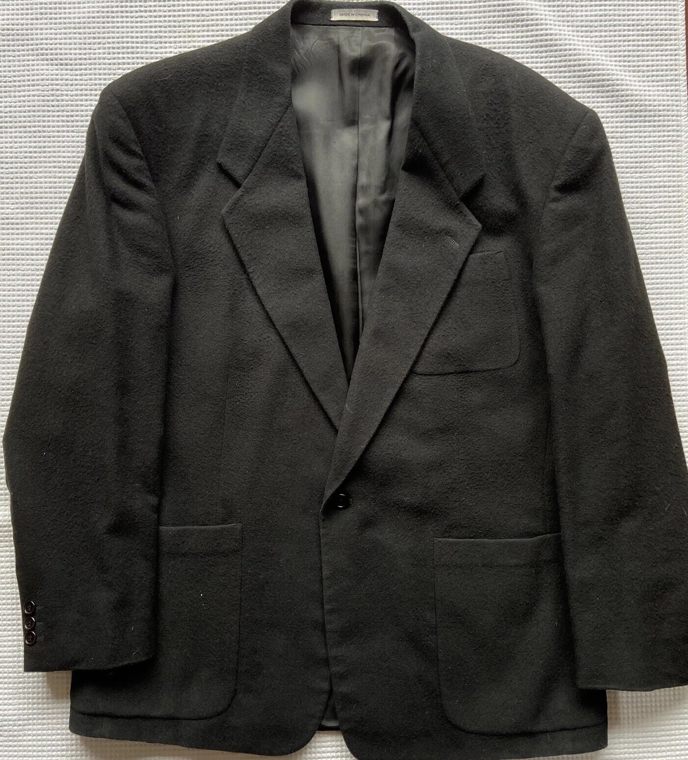 Giacca tuta da sera blazer uomo vintage Yves Saint Laurent nero lana cashmere