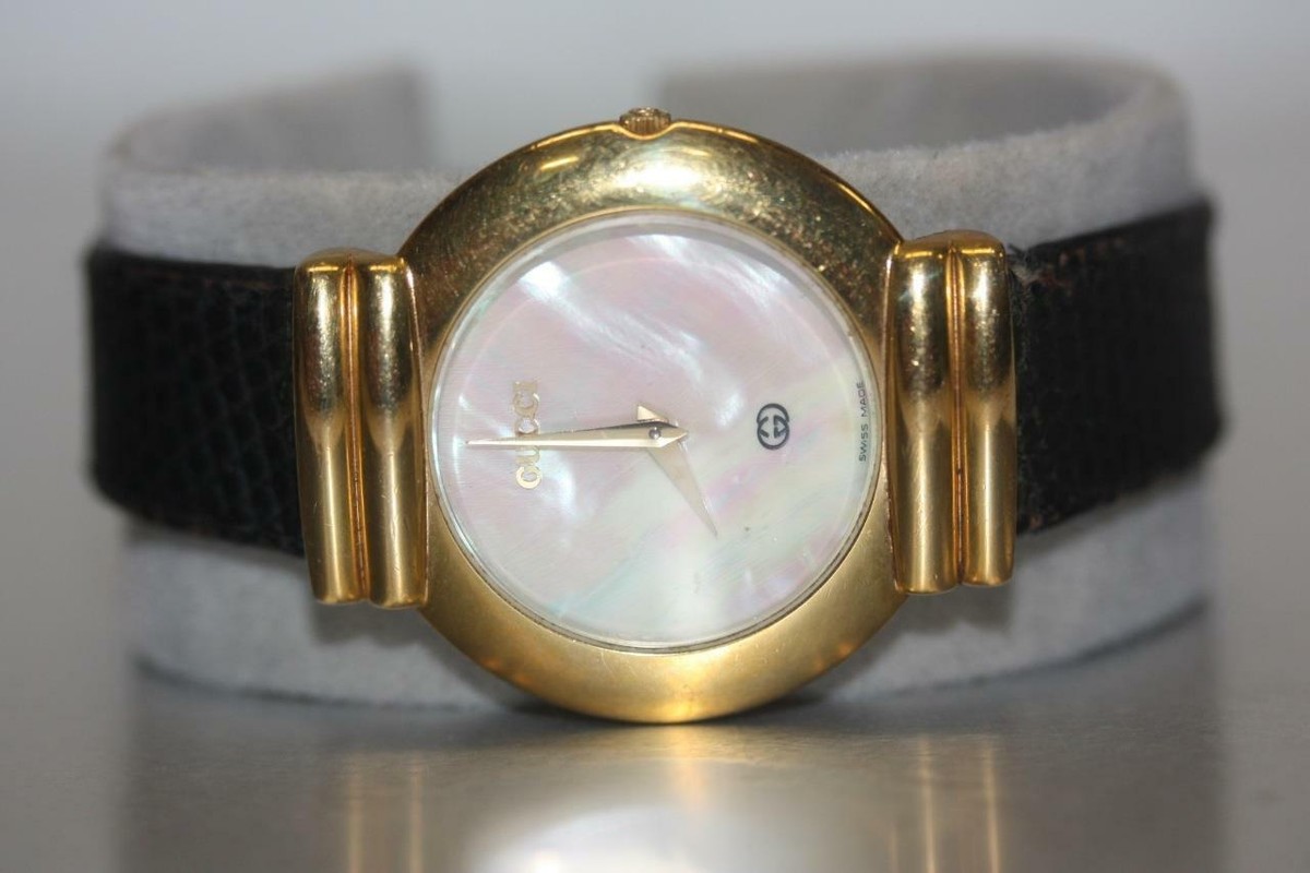 Vintage Gucci 5300M Gold Plated Swiss Quartz Midsize Watch 34mm