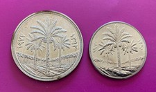 1972 Iraq 1 Dinar Central Bank Silver & 1970 Issue 250 Fils UNC. KM# 137, KM#130