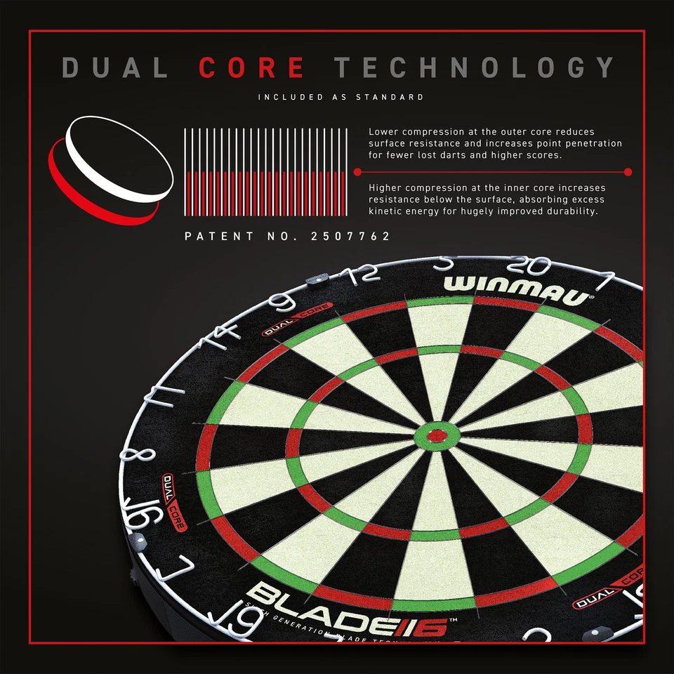 Winmau Dartscheibe Dartboard Bristle Board Blade 6 DUAL CORE - Bild 3 von 4