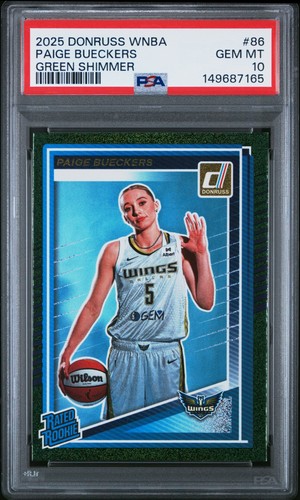 2025 PANINI DONRUSS WNBA GREEN SHIMMER #86 PAIGE BUECKERS PSA 10