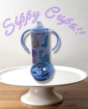Custom Sippy Cup 12oz. With 2 Lids  Straw