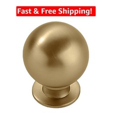 1-1/4 Inch Brushed Brass Die-Cast Knobs for Stylish Cabinet Upgrade