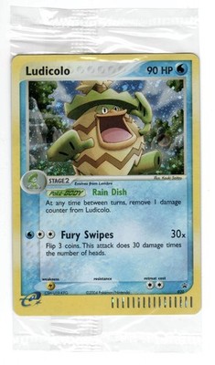 Pokemon: Ludicolo #020 Holo Rare *FACTORY SEALED CELLO FOIL'' 2004 E-Series - NM