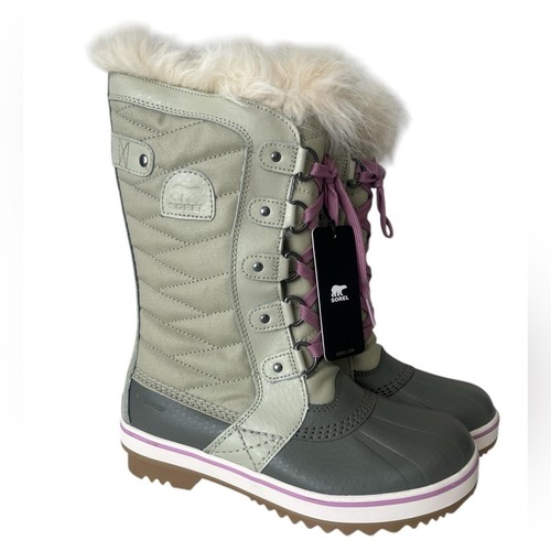 Botas de nieve de invierno acolchadas Sorel con ribete de piel nuevas con etiquetas - Imagen 3 de 11